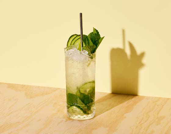 Fig & Non-Alcoholic Cucumber Mojito mocktail recipe