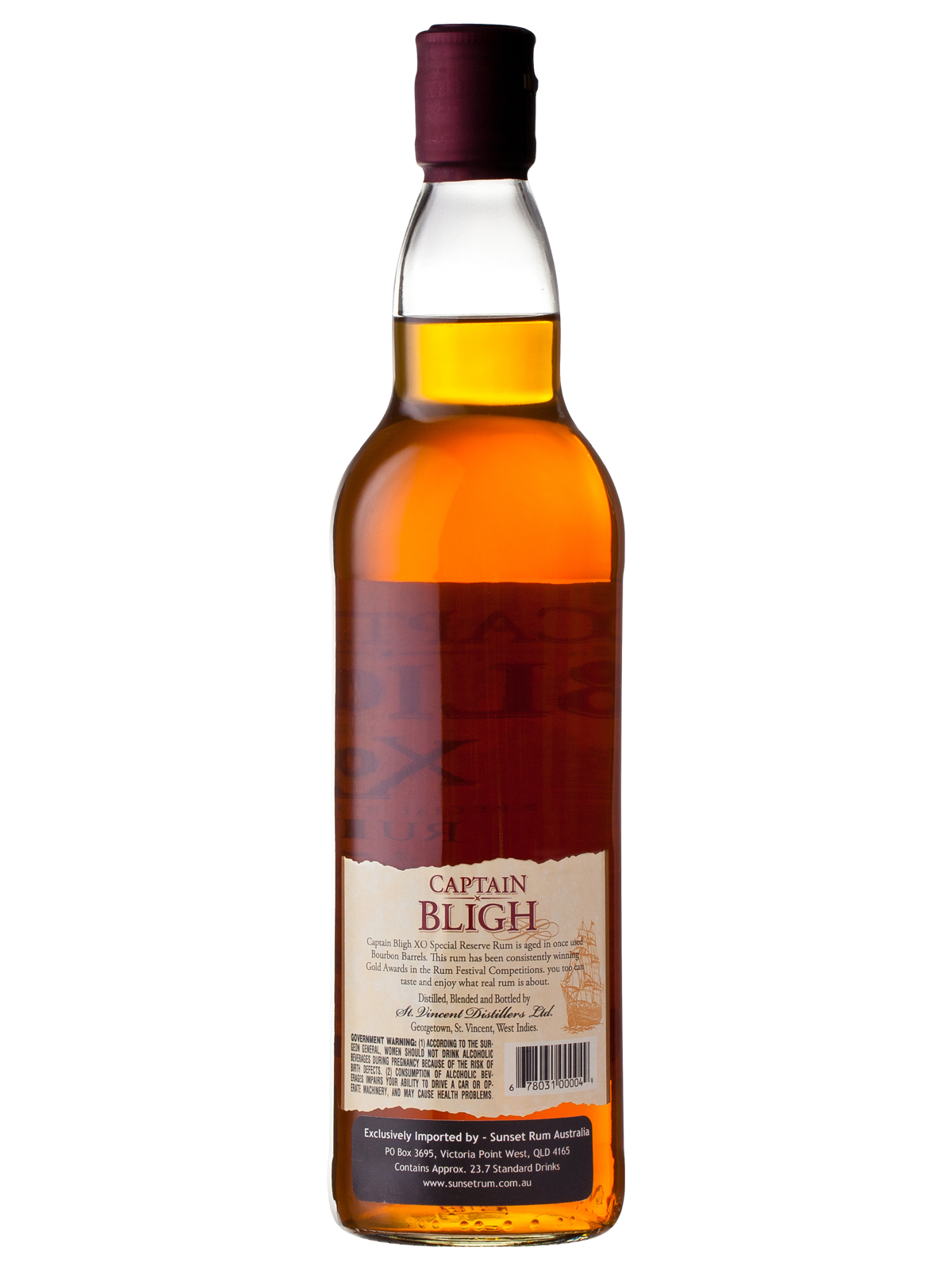 Buy Captain Bligh Xo Special Reserve Rum 750ml Online (Low Prices) from ...