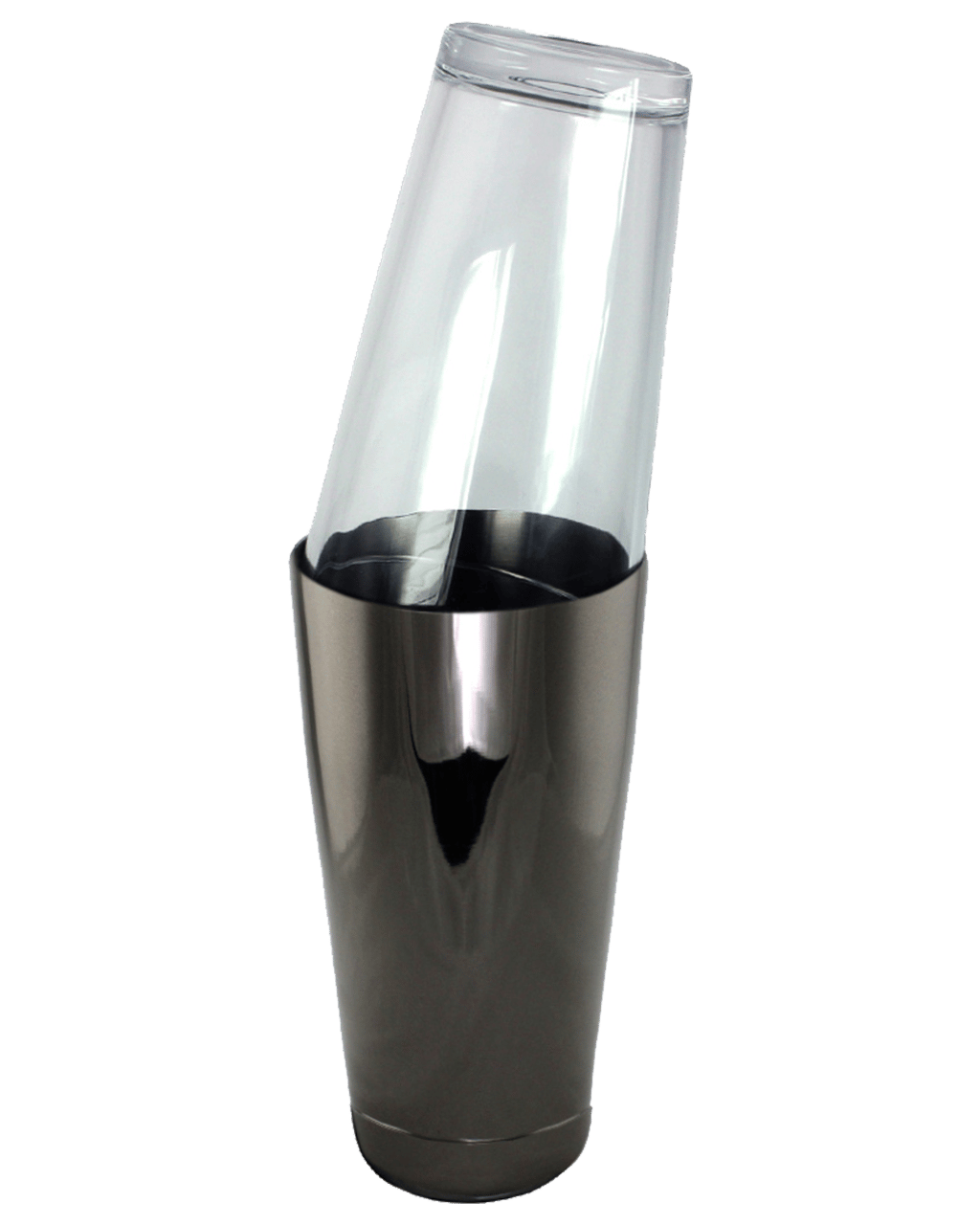 Buy BevEquip Cocktail Shaker Boston Tin & Glass Black Chrome Dan