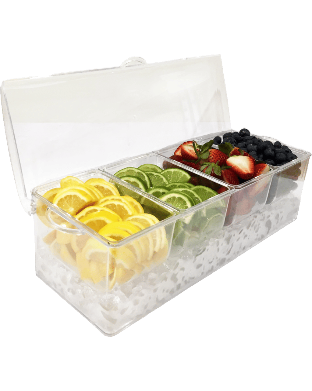 Barware Bar Ice Caddy With 4 Inserts Boozy