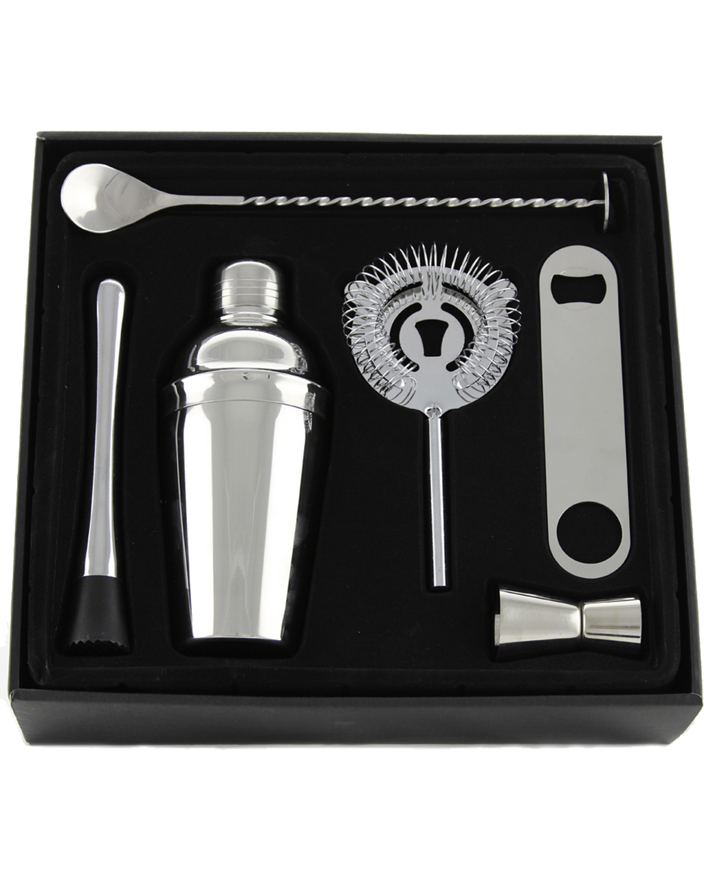 Bev Equip Cocktail Kit Chrome 6 Piece Set Boozy