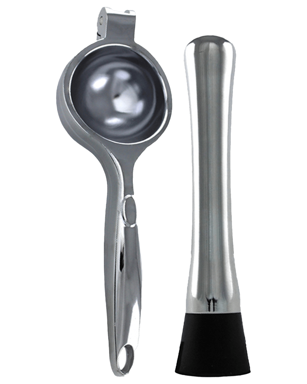 Buy Barware Citrus Press Squeezer Lemon & Lime Chrome & Muddler Brushed