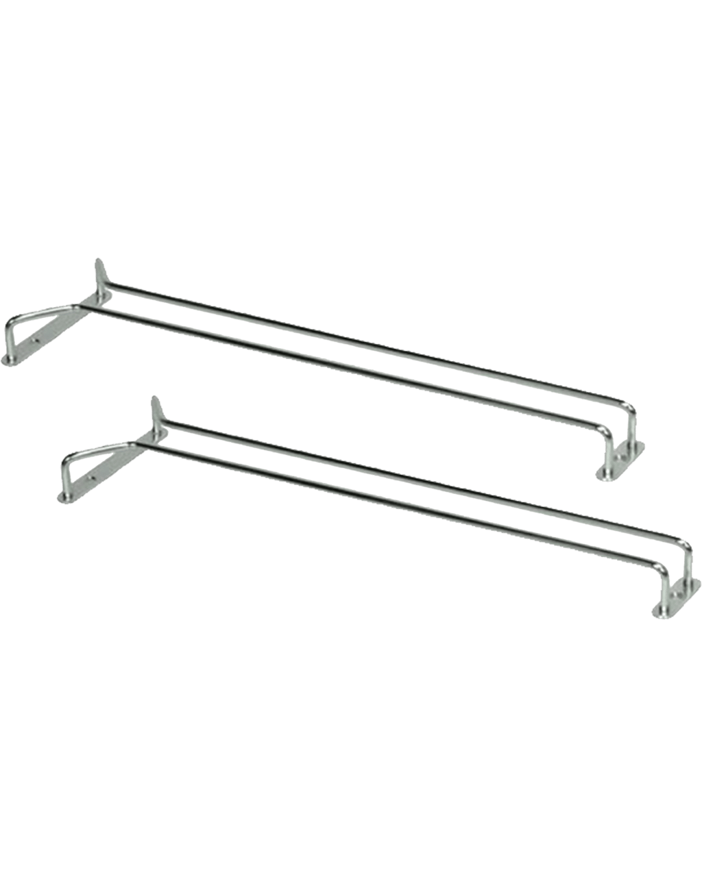 Buy Barware Glass Hanger Single Row Chrome 2 Pack 400mm Online