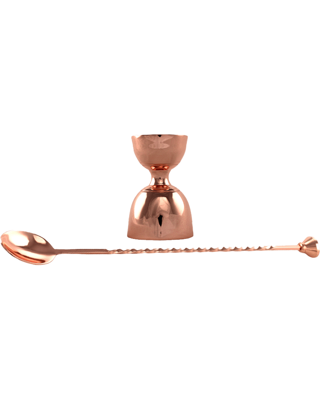 Buy Barware Bell Jigger Copper 30/60ml & Bar Spoon Twist With Stud