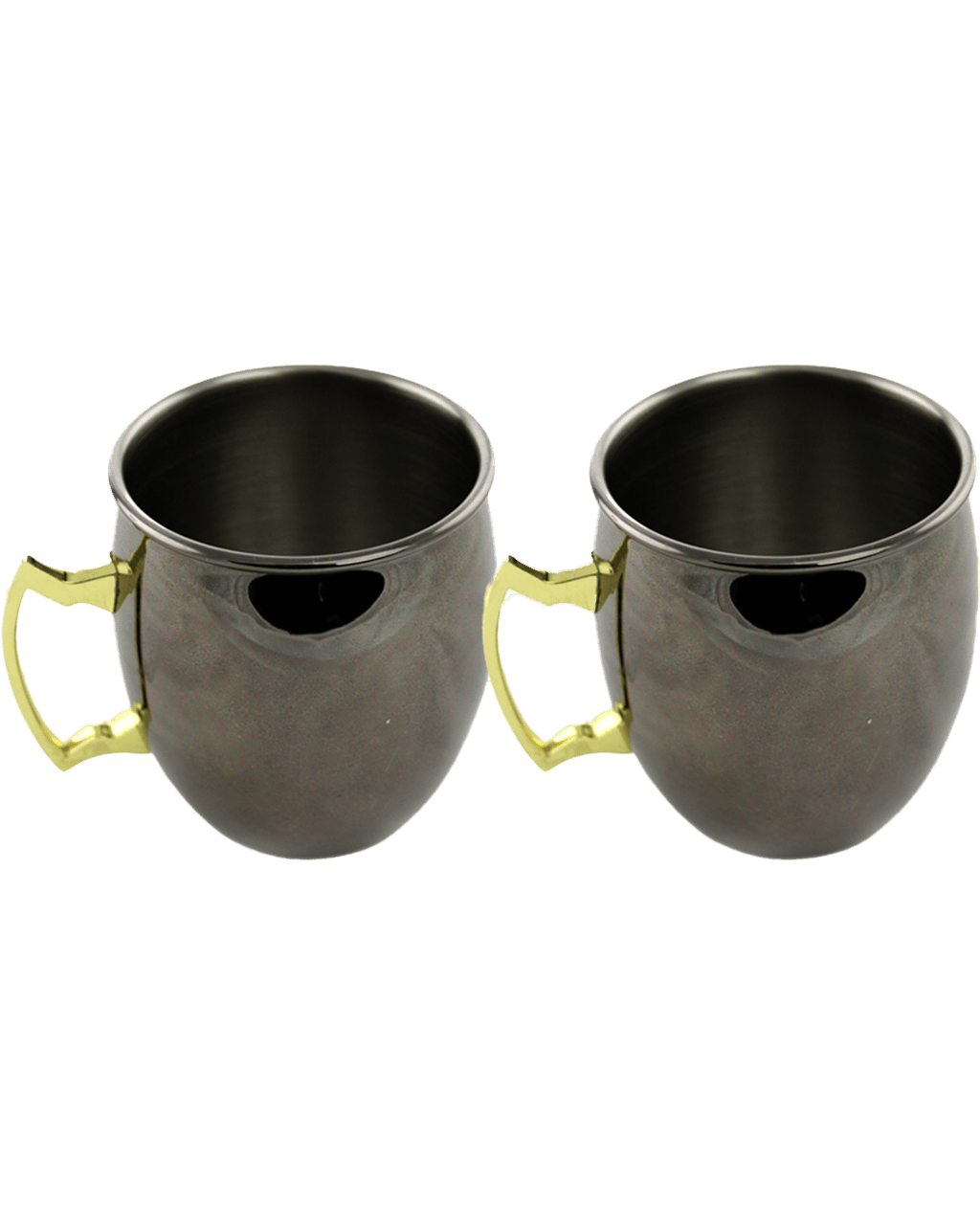 Buy Barware Cocktail Mug Moscow Mule Black Chrome Pack Of 2 Online