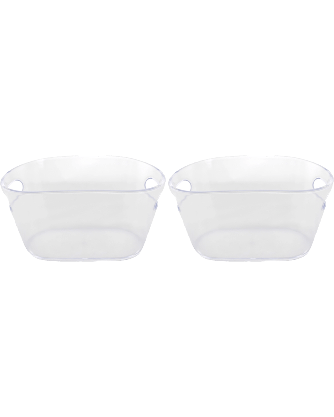 Buy Barware Ice Bucket Ice Bath Acrylic Oval Clear 4 Litre 2 Pack