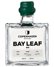 Copenhagen Distillery Bay<br>Leaf Organic Gin... 500mL Juniper, bay leaves, cranberries, lemon, kvan and allspice. Made to celebrate our certification as an organic producer, this is a London Dry Gin to turn heads. Dark notes from bay leaf and angelica and sweetness from cranberries. The gin is unfiltered and may turn cloudy with the addition of water or ice.