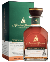  Admiral Rodney Rum<br>Formidable 700ml  700ML HMS Formidable contains rum aged between 9 to 12 years. All rums are from the bottom plates of our 45 plate Coffey still as these distillates have the balance of flavors which enable long maturation and result in a rum with balance, intensity and complexity. All rums in the range are from Coffey Still distillates and have been aged in American white oak Bourbon casks.