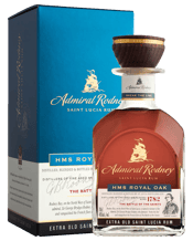  Admiral Rodney Rum Royal Oak<br>700ml  700ML HMS Royal Oak has a blend of 7 to 12 years. All rums are from the bottom plates of our 45 plate Coffey still as these distillates have the balance of flavours which enable long maturation and result in a rum with balance, intensity and complexity. All rums in the range are from Coffey Still distillates and have been aged in American white oak Bourbon casks.