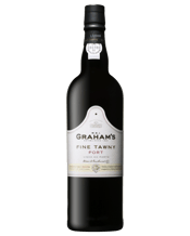  W & J Graham's Fine Tawny<br>Port  750mL The Grahams Tawny Ports rival their vintages Ports by always exceeding minimum standards for age and quality of the material. This Tawny shows surprising qualities of age and sheer quality of the blend. It has rancio, toffee and the classic cherry skin/nutty combo of Portuguese Port. The palate is generous, showing sweetness but cleverly staying just shy of sticky, with a fine drying, tingling finish.