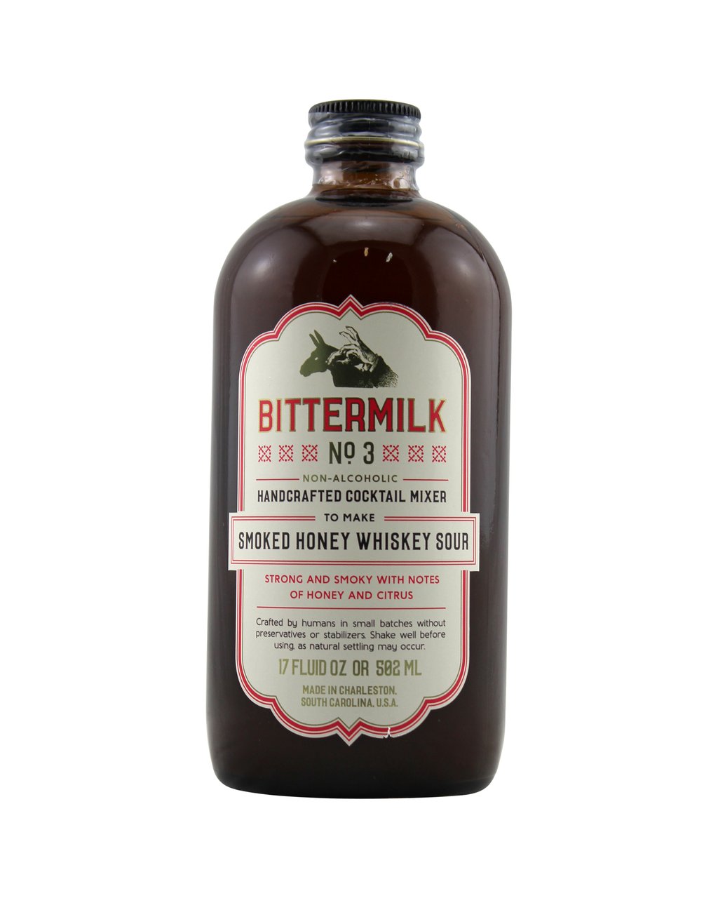 Bittermilk Smoked Honey Whiskey Sour Syrup 502mL Boozy