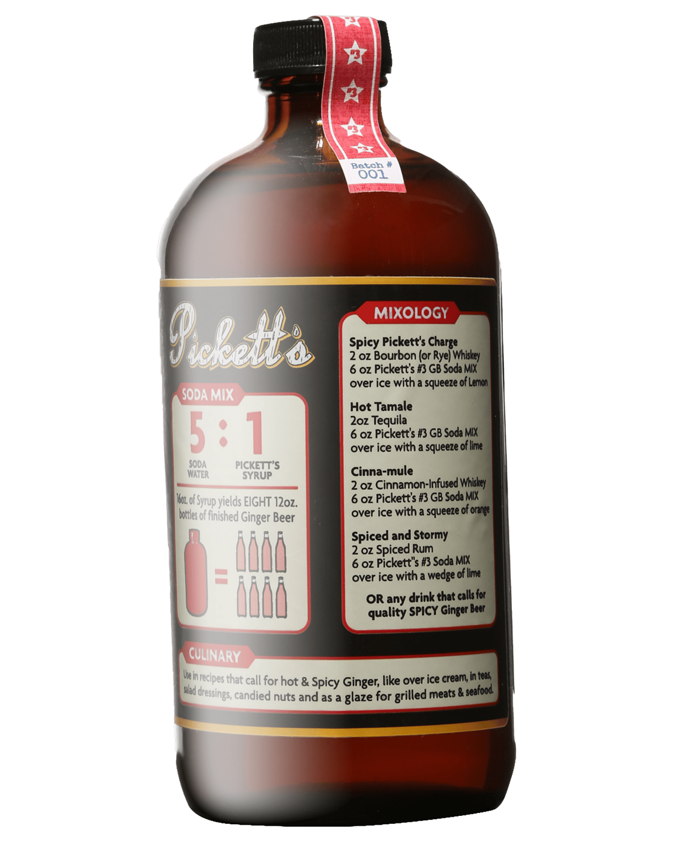 Buy Picketts Ginger Beer Hot & Spicy Concentrated Syrup 473ml Online