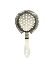  Barfly Classic Hawthorne<br>Strainer - Stainless...  Full circle spring to fit any mixing glass or tin.<br>Details:<ul><li>Fully perforated strainer head for fast pouring.</li><li>Bend in handle to rest on shaker or mixing glass.</li><li>Extended handle for ease of use.</li><li>Heavy-Duty stainless steel core for excellent durability.</li><li>17.5cm (6 7/8”) overall length.</li></ul>