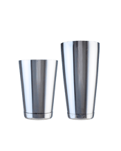  Bar Staples Boston Shaker<br>Set - Stainless Steel   Our two-piece Boston cocktail shaker set is a bar staple. Effortlessly mix and chill cocktails with its precision fit tins and balanced design. Create a tight seal for confident shaking, then separate smoothly for a clean, controlled pour. Durable with a weighted base for stability and easy handling, the Bar Staples Boston Shaker delivers professional performance and seamless style in every drink. Includes 1 x Bar Staples Boston Shaker Small Tin Bar Staples Boston Shaker Large Tin and Small Tin&