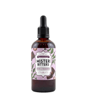  Mister Bitters Cacao &<br>Macadamia 100ml  100ML This Mister Bitters takes the richness of Cacao Nibs and blends it with the dryness of native Macadamia nuts. Added to that a spice blend including coffee, sultanas and allspice, the result is a uniquely Australian, chocolate-forward bitters.