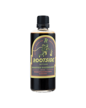  Rootside Roasted Dandelion<br>Bitters 100ml  100ML Country of origin: Canada<br>Alcohol content: 38.4% ABV<br>Made as a direct by-product of Esquimalt vermouth, the very same botanicals are used in these bitters and blended in novel ways to create delightful cocktail bitters.<br>Umami, roasted coffee, and earthy orange notes with a hint of Asian cuisine.<br>Truly delicious and great with aged spirits like rum or whisky.<br>About Rootside Bitters:<br>Rootside, founded by Michela and Quinn Palmer in 2015, began in a small Vancouver apartment follo