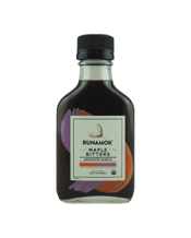  Runamok Aromatic Maple<br>Bitters 100ml  100ML With a warm base of maple, woodsy notes of cinnamon, clove and allspice inspire the flavors in darker spirits, such as bourbon and whiskey, to bloom. Astute palates may also notice hints of sarsaparilla and vanilla bean.