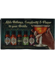  The Bitter Truth Bar Pack<br>20ml  100ML The Bitter Truth Cocktail Bitters Bar Pack comes in a beautiful designed metal tin box with 3D embossed decorations and holds 5 x 20ml bottles of the company's modern bitters flavours: tonic, peach, olive, cucumber, chocolate.