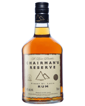  Chairman's Reserve Finest St<br>Lucia Rum 700ml  700mL St Lucia Distillers is a small rum distillery situated in the scenically beautiful and agriculturally rich valley of Roseau on the Caribbean island of St Lucia. Rich dark golden amber colour. The pot still richness comes through on the nose with sweet honeyed fruit and spicy vanilla from the oak. The palate is balanced, with a mellow but complex mix of ripe raisin, tobacco and spice. The rum has a nice enjoyable finish.