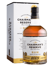  Chairman's Reserve Vintage<br>2009 700ml  700ML Chairman's Reserve 2009 is a combination of 11 year old rums from their Vendrome &amp; John Dore 2 Pot Stills, and their column still. These different pot stills, and the column still element gives their Master Blender interesting components to make this rum. Aged in ex bourbon casks, and then married in bourbon casks after the blending process, it is a fruity, spicy dram with some complex herbal notes too. A cracking rum from St Lucia.