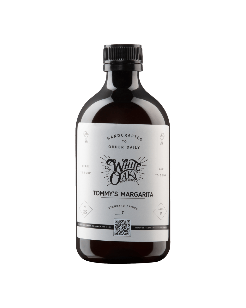 White Oaks Dispensary Tommy S Margarita 500mL Bottled Cocktail Boozy