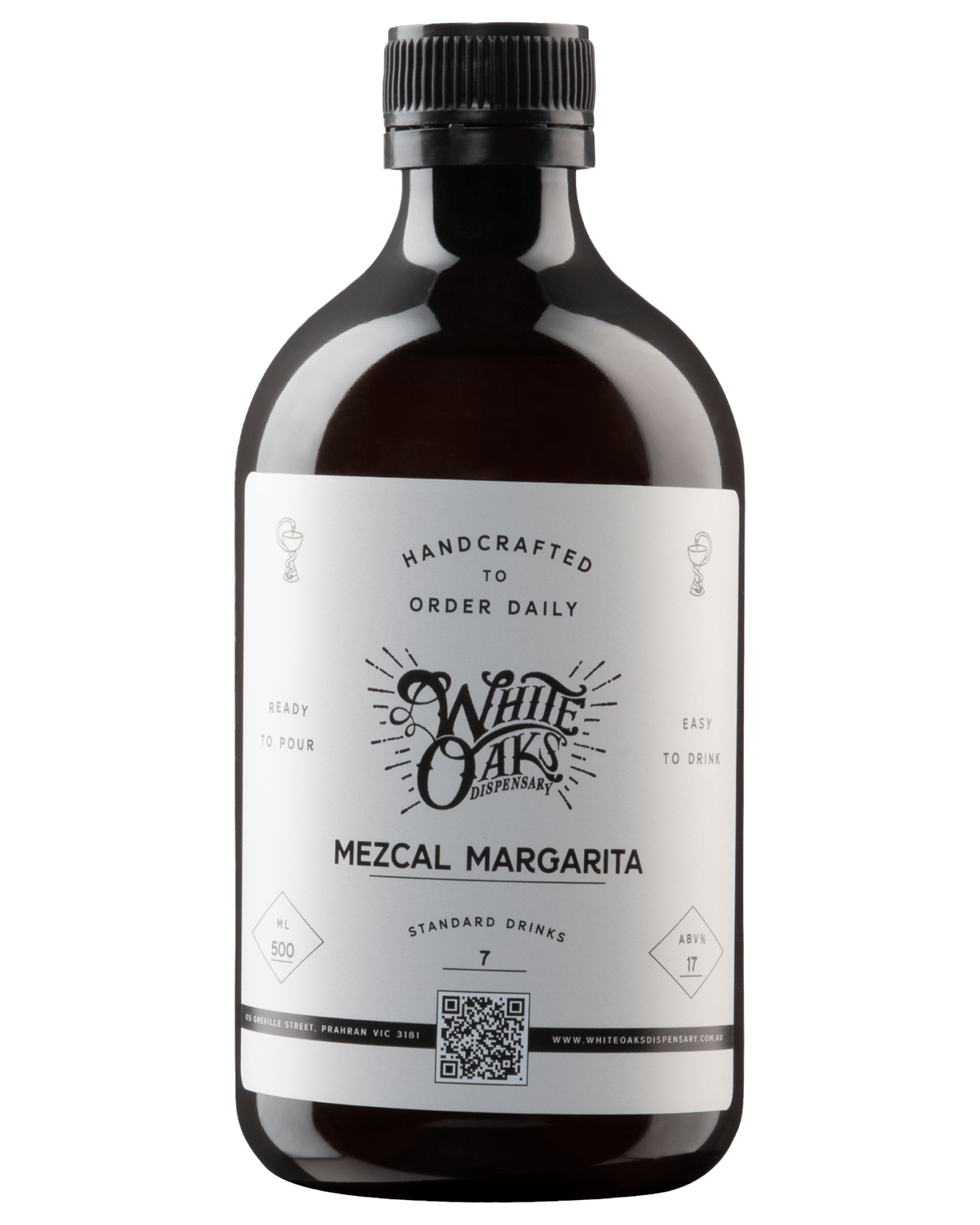 Buy White Oaks Dispensary Mezcal Margarita 500ml (bottled Cocktail