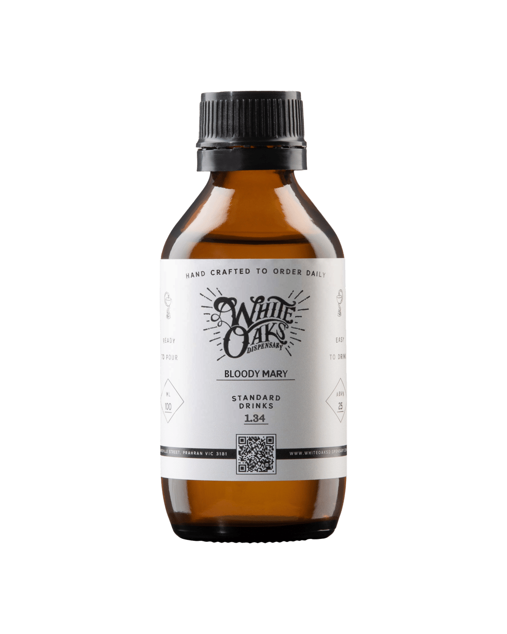 White Oaks Dispensary Chipotle Bloody Mary 100mL Bottled Cocktail - Boozy
