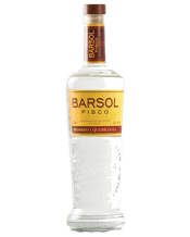  Barsol Quebranta Pisco  700mL Distilled and bottled in one of the oldest distilleries in Peru's Ica valley, BarSol Quebranta pisco is produced from the first pressing of 100% Quebranta gapes. BarSol Quebranta is pot distilled in small batches and distilled to bottle proof; neither water nor any other ingredients are added, thereby creating an exceptional spirit of exquisite purity, clarity and smoothness.