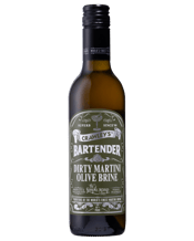  Crawley's Dirty Martini<br>Olive Brine 375ml  375ML The Green Manzanilla Olive Brine was specifically selected, as it works well with both gin and vodka in this ever popular drink. Manzanilla (means small apple) olives are originally from the area of Seville in Spain and are sometimes referred to as Spanish Olives. Manzanilla olives are picked early in the season in South Australia and are produced by a unique 6 month natural fermentation process in which the natural olive bitterness is removed and the natural bright green colour is retained. The