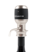 Vinaera Electronic Wine<br>Aerator   The Vinaera Electronic Aerator allows wine enthusiasts to elevate their wine drinking pleasure at the touch of a button. The Vinaera privides 6 times more air than a gravity funnel type aerator. 6 AAA batteries will aerate approximately 250 bottles of wine. The aeration process softens harsh tannins, increases flavour intensity and helps 'closed' wines reach their full potential. Its time to elevate your wine drinking experience.