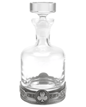  Royal Selangor Ace Whisky<br>Decanter   Until imbibed, the amber nectar is best appreciated in a clear glass decanter, here enhanced with sculpted pewter. Space is available for personalisation.
