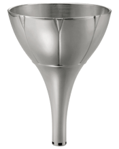  Royal Selangor Wine<br>Celebrations Wine...  Wine Celebrations, embodying the spirit of the Art Deco era; featuring the multiple award-winning wine funnel. This funnel in bright pewter also carries the fluted theme. It is designed with a 'soft launch' spout which has five small openings for the wine to pour out of. This is to promote maximum aeration of the wine whilst gently cushioning its descent into the decanter. This prevents the contents from 'bruising' and thus altering the quality of the wine. 9cm x 12cm