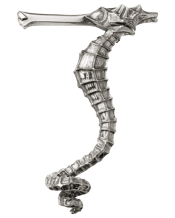  Royal Selangor Vinifera<br>Aerator Seahorse  B When placed into the mouth of a decanter the aerator diffuses the wine as it is poured into the vessel. Wine cascades down the decanter and is effectively aerated. This aerator is inspired by sea creatures and completely made of pewter. 7.5cm x 10cm