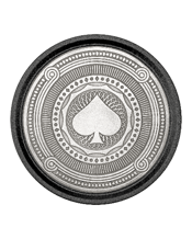  Royal Selangor Ace 4 Coaster<br>Se   With coasters this attractive, is a beverage even necessary to set them to table? We suspect not. Glimmering pewter discs enhance coaster blanks of eco-composite, an inert, food safe material developed as part of Royal Selangor’s commitment to recycling, coloured a signature Ace black.<br>About the collection<br>Playing the hand you’re dealt is part of the game, but lubricating the proceedings with a selection of stylish accessories might just be the ace up your sleeve.