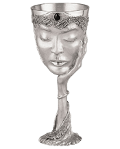  Royal Selangor Galadriel<br>Goblet - Lord Of The...  The Lady Galadriel rests her chin in her palm, deep in thought. Mightiest of all her kind remaining in Middle-earth, the Elven princess bides her time in Lothlórien, aiding all efforts against the evil of Sauron. Her diadem is set with a cabochon of black onyx.<br> About the collection.<br> An astonishingly creative work of high fantasy, J.R.R. Tolkien’s 1954 epic recounts the Fellowship of the Ring’s perilous journey to end Sauron’s quest for world domination. Sculpted by Dr Graeme Anthony, the