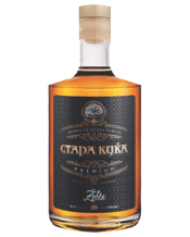  Ezimit Stara Kukja Zolta<br>Rakija 700ml  700ML Stara Kukja Zolta Rakija-Brandy is made from distillates of fine wines according to centuries old traditional Macedonian recipes. Once the distillation process is complete, the rakija is aged for 10 years in oak barrels. It has a deep golden color with aromas of cocoa, chocolate and muscat. A medium-full bodied brandy with a long and complex, smooth finish.