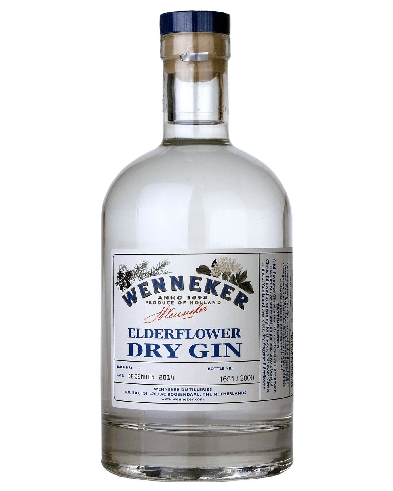 Buy Wenneker Elderflower Small Batch Dry Gin 700ml Online (Lowest Price Guarantee) Best Deals