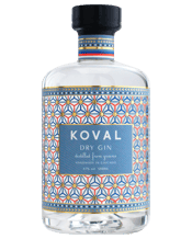  Koval Organic Dry Gin 500ml  500ML The multi-awarded dry gin from KOVAL is one of the most premium gins available on the market. This beautiful London Dry Gin is made exclusively from organic ingredients with premium grains sourced in Minnesota. The base spirit is infused via fresh and fragrant botanicals.