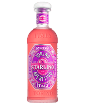  Hotel Starlino Rose<br>Aperitivo 750ml  750ML A zesty and complex citrus forward blend of Italian Pink Grapefruit, Lemon and Orange with an intriguing bittersweet botanical distillation.A fresh salmon pink aperitif with light plum and cherry flavour and hints of rose petal.<br />Enjoy mixed with tonic water and a slice of pink grapefruit or as a spritzer with soda water and/or sparkling wine.<br />Torino Distillati is a beautiful building overlooking the Italian Alps and Monviso - Hotel Starlino is inspired by the beautiful hotels and bars