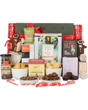 Byron Bay Gifts Gluten Free<br>Christmas This gift hamper includes Gluten Free sweet and savoury snacks with Christmmas Bon Bon. A wonderful seasonal gift for family, friends and clients.