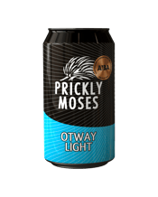  Prickly Moses Otway Light<br>Beer 375ml  375mL This Prickly Moses Light Beer is lower in alcohol and calories, but it still has all the malted barley flavours and characters of a full-bodied, full-strength beer. No excuses anymore to enjoy a light and refreshing stubby (or two). ABV 2.9%
