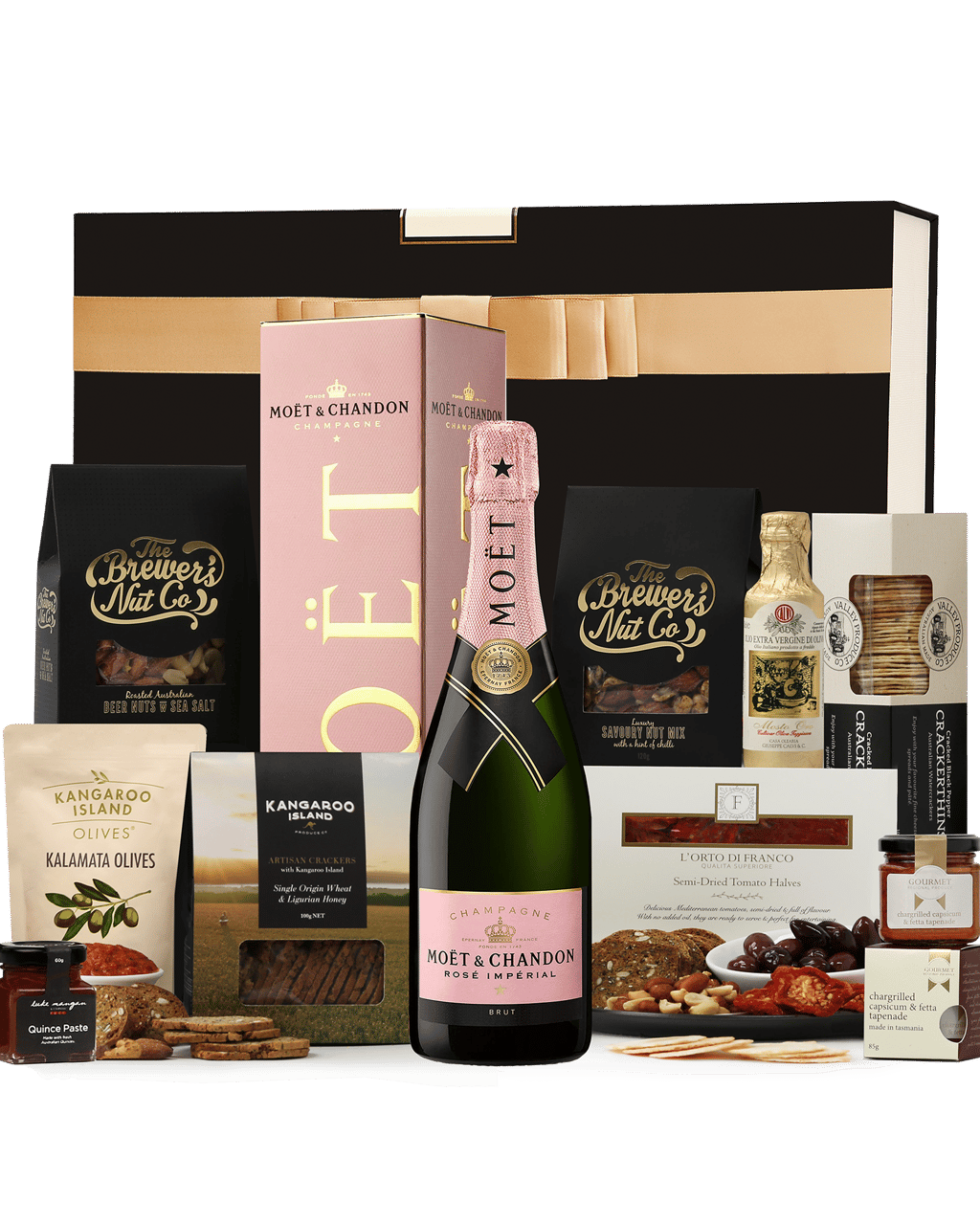 Buy The Hamper Emporium Moet Rose Imperial & Gourmet Nibbles Online ...