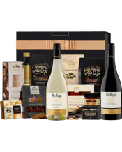 The Hamper Emporium Red &<br>White Nibbles... 750ML Discover the delicious flavours of one of Australia's most celebrated winemakers. This hamper features the McLaren Vale Shirazand the Adelaide Hills Pinot Grigio, both by Mr. Riggs. It also includes a range of delicious Australian flavours and gourmet nibbles. This is a fabulous gift idea, no matter what the occasion.It's presented in our luxury keepsake gift box.