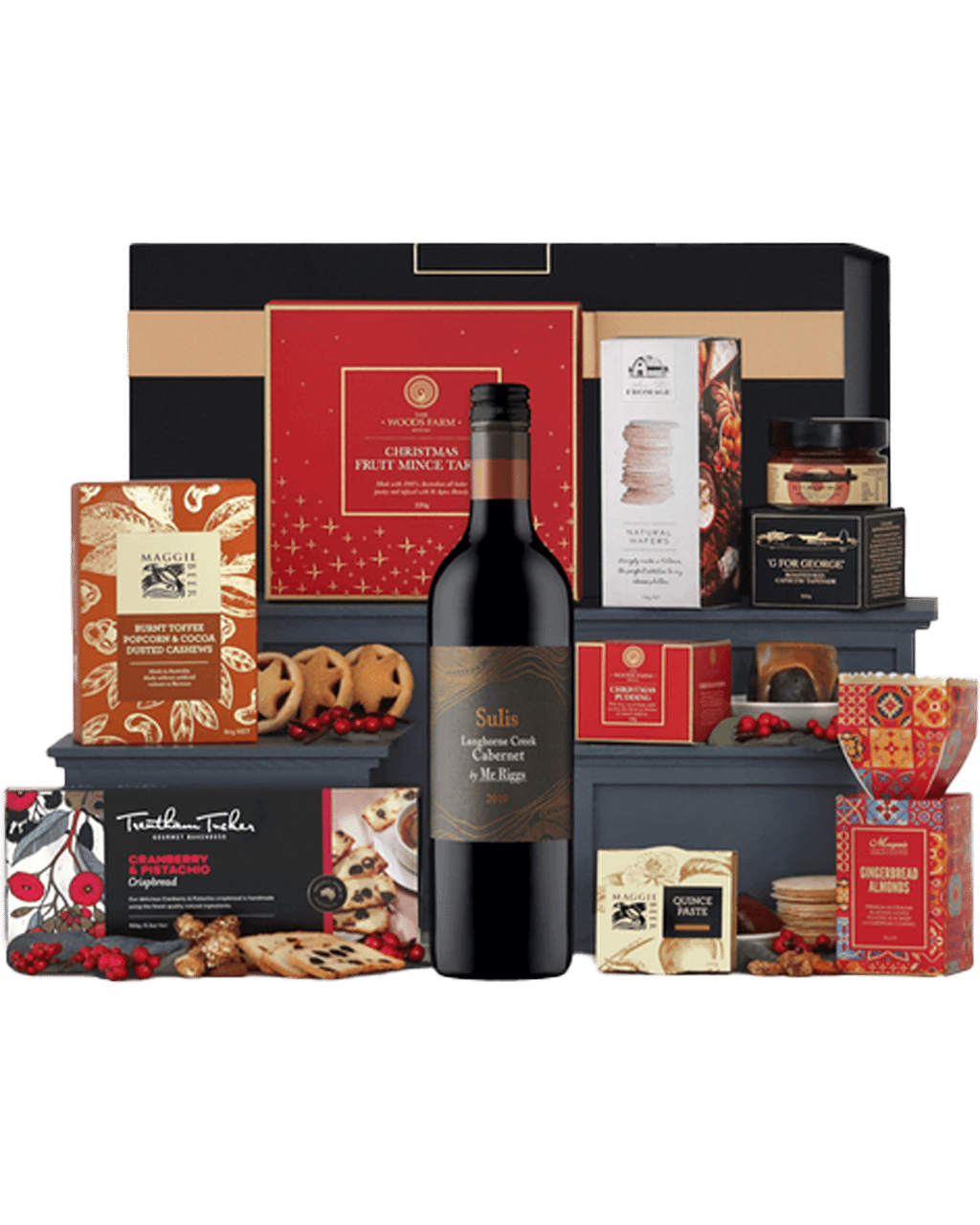 Buy The Hamper Emporium Christmas Bites With Red Wine Hamper Online
