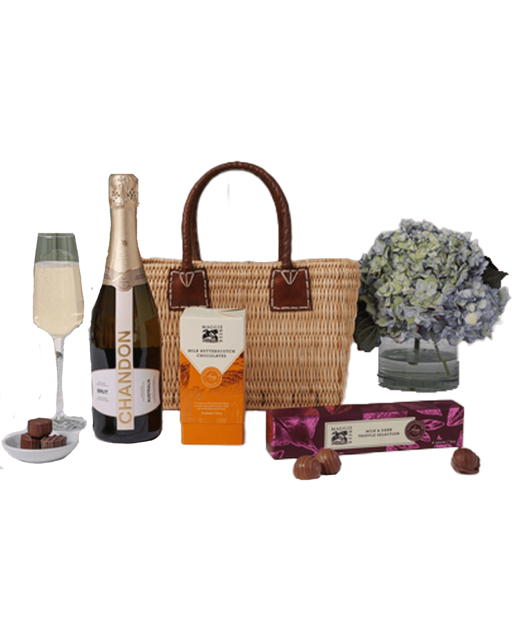Buy The Hamper Emporium French Market Basket Mini Tote With Chandon ...