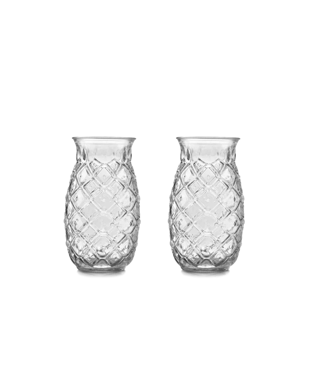 Tiki Pineapple Cooler Glass Set of 2