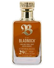  Bladnoch Bicentennial<br>Release 29 Year... 700mL The Bladnoch Bicentennial Release has been matured for 29 years in Oloroso Sherry casks and finished in Moscatel casks for a final 18 months. Only 200 bottles were made to celebrate 200 years, making this an extremely rare release. &nbsp; Colour:&nbsp;Chestnut gold. Nose:&nbsp;Lovely rich old Sherry aromas, acacia, honey, beeswax, orange, fruitcake, a whiff of coffee and a hint of chocolate. Palate:&nbsp;Soft and silky Sherry flavours. Dark chocolate, ginger, spicy citrus notes, balanced oak and a hint of ground bl