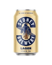  Sydney Brewery Lager 375ml<br>Cans  375mL Australia's most awarded Lager with four trophies from major competitions. A Munich style Lager brewed with German hops creates a subtle hop character and a smooth citrus aroma, complimented by a toasty malt backbone. It's light, clean and crisp taste makes it the perfect introduction to craft beer.