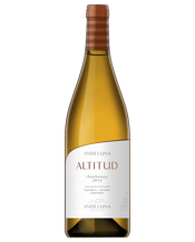  Andeluna Altitud Chardonnay<br>2013  750mL Andeluna Altitud (Argentina) Chardonnay is an intense yellow colour with subtle tones olive shiny appearance. Exquisite aroma dominated by tropical fruits, citrus, coconut and nuts. A delicate and correct acidity giving a feeling of freshness. This Andeluna Altitud Chardonnay has a smooth, lingering finish. Serve at 9C. Aged in new French oak barrels for 12 months, followed by at least 8 months in bottle before release. Battonage (stirring of the lees) was carried out during the aging process.