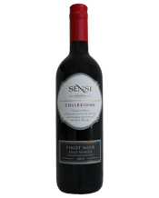  Sensi Collezione Pinot Noir<br>Toscana Igt  750mL Sensi Collezione Pinot Noir IGT is an elegant red wine with medium body and can be recognized by a very characteristic aroma of currants, blackberry and raspberry. Enjoy this wine with game, braised and roasted red meats, hearty soups, medium aged cheese and grilled meats.